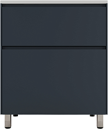 Style Line Тумба с раковиной Лима 70 Plus эмаль графит матовая – фотография-1